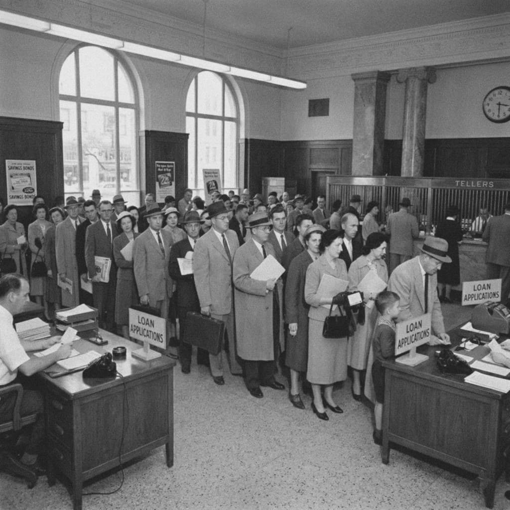 Borrowers waiting for loan applications