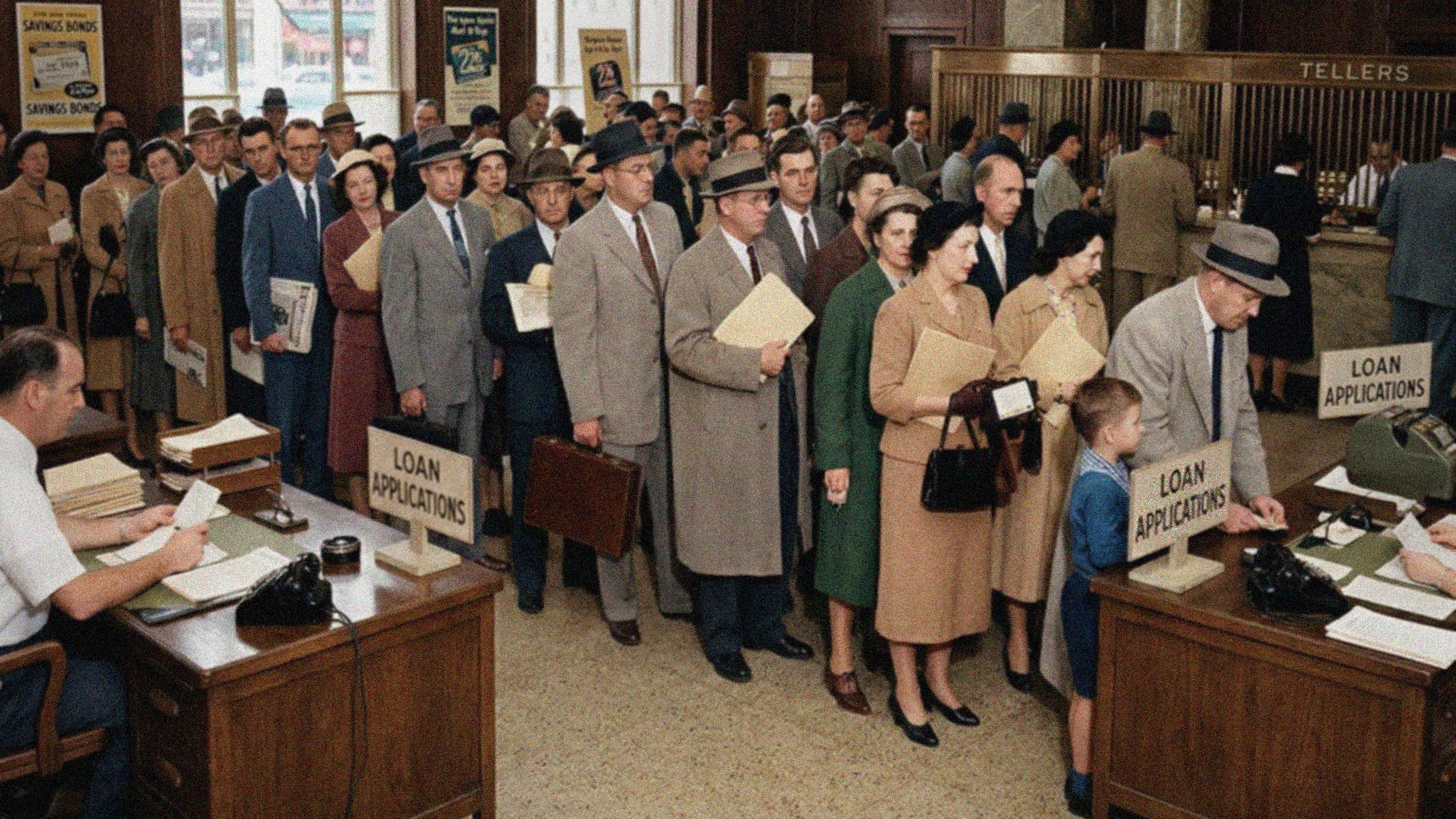 Borrowers waiting for loan applications