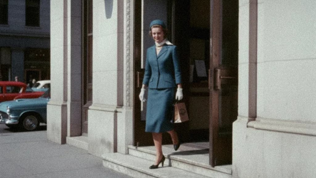Femme sortant de la banque avec un prêt